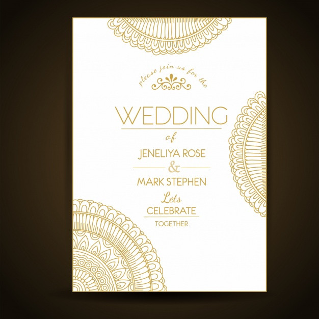 Wedding Invitations Templates Free
 Elegant wedding invitation template Vector