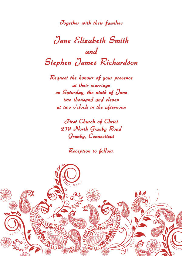 Wedding Invitations Templates Free
 Formal Wedding Invitations free printable wedding invitations