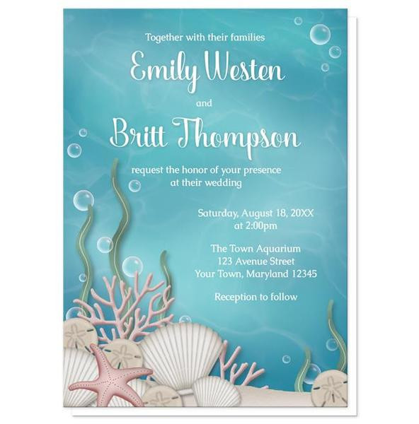 Wedding Invitations Under $1
 Whimsical Under the Sea Wedding Invitations