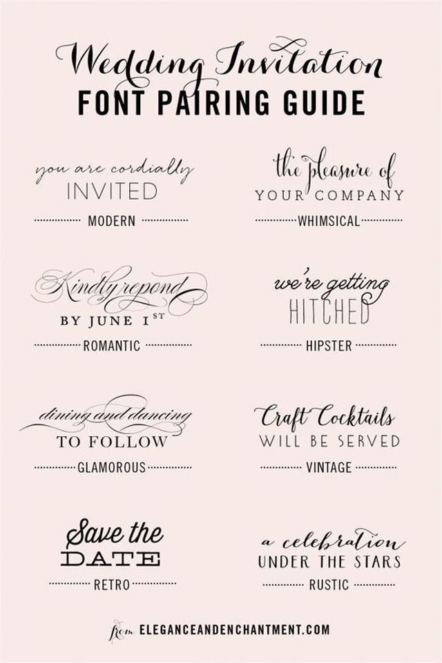 Wedding Invite Font
 Wedding Font Pairing … I do Wedding Ideas