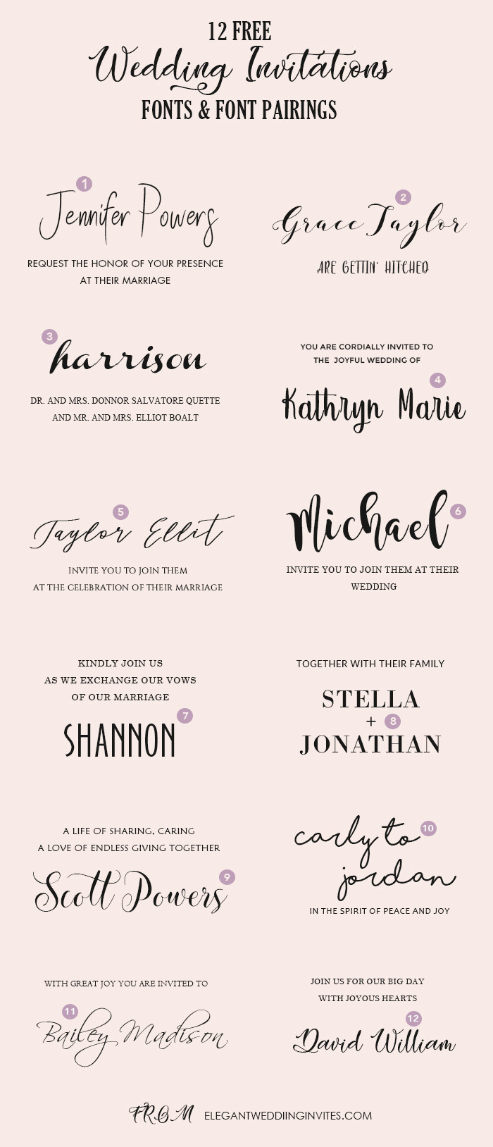Wedding Invite Font
 Wedding Invitation Font Pairing Guide with Free Killer