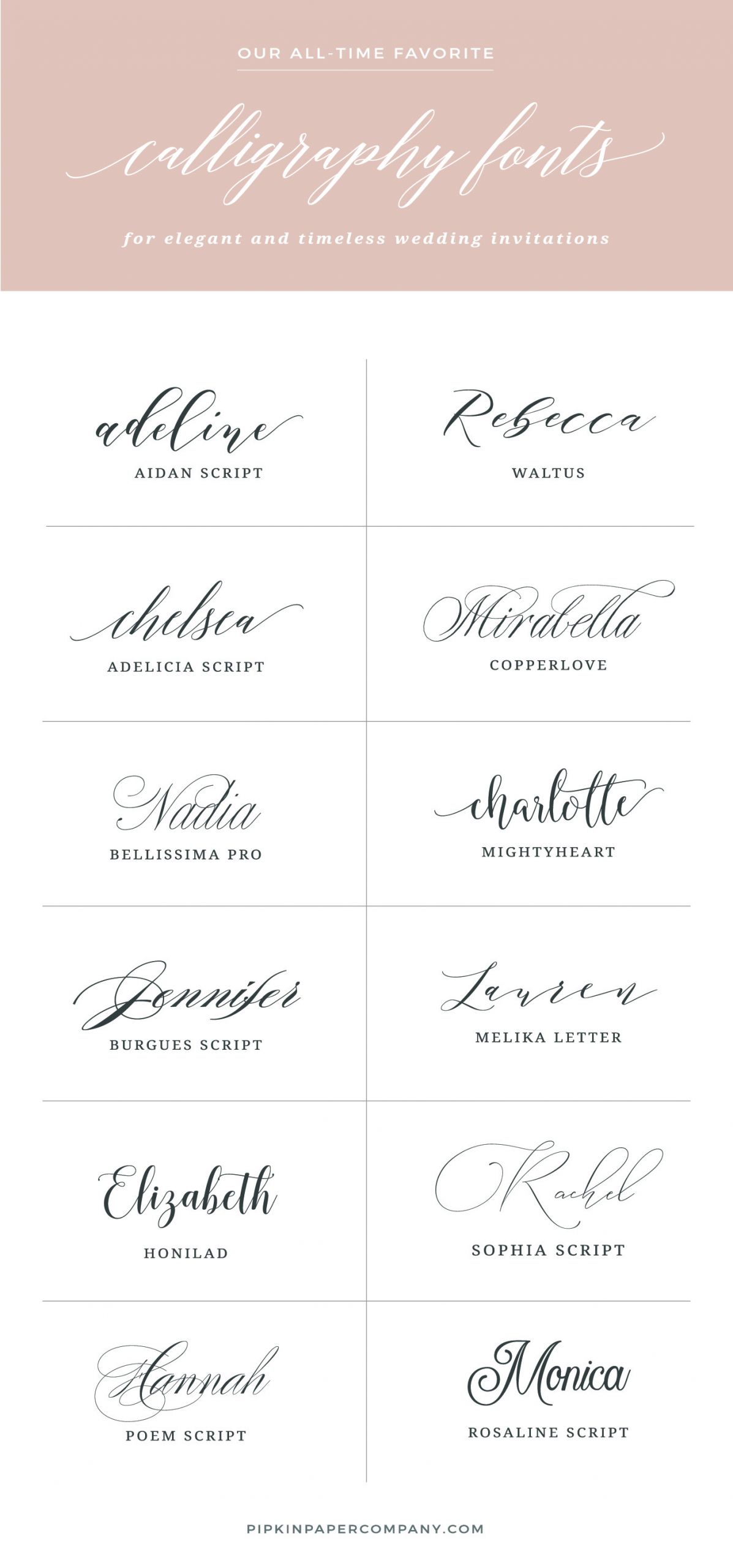 Wedding Invite Font
 THE BEST FONTS FOR WEDDING INVITATIONS
