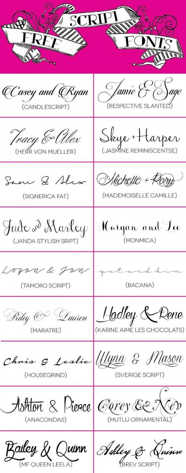 Wedding Invite Font
 18 Free Script Fonts For Your DIY Wedding Invitations