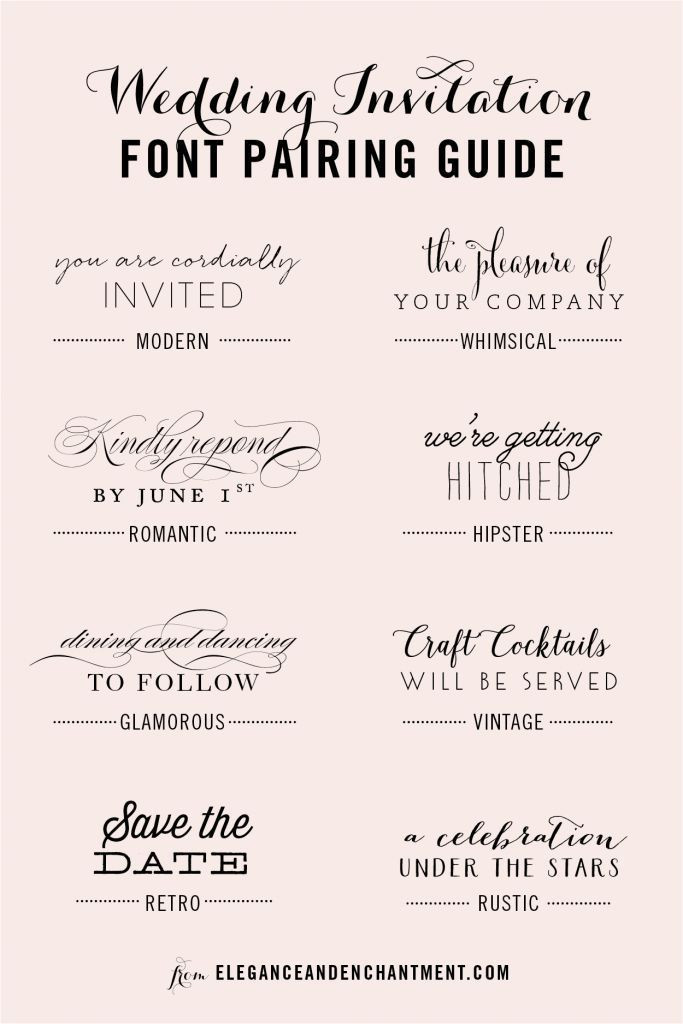 Wedding Invite Font
 Wedding Invitation Font Pairing Guide