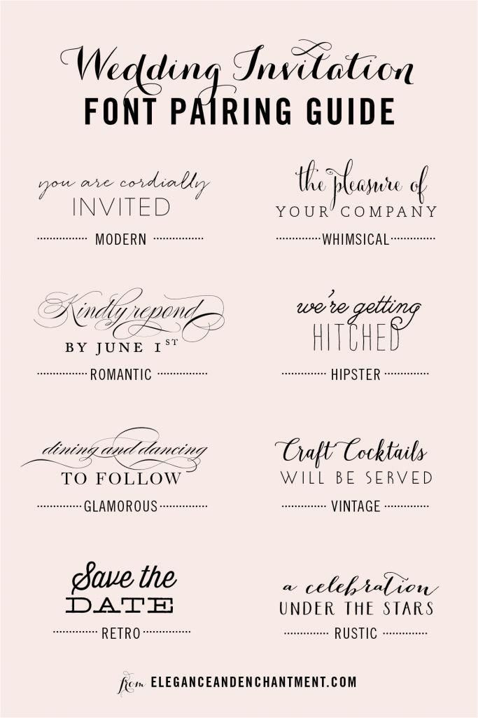 Wedding Invite Font
 Wedding Invitation Font Pairing Guide …