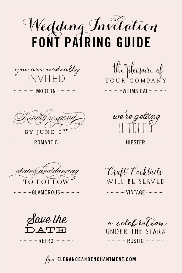 Wedding Invite Font
 Wedding Invitation Font Pairing Guide
