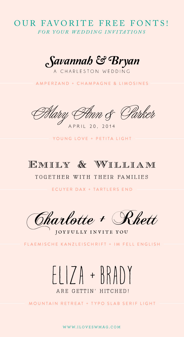 Wedding Invite Font
 Free Fonts
