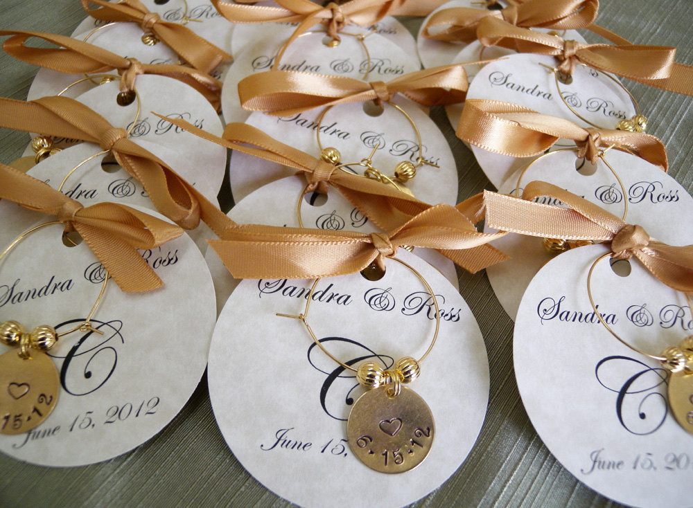 Wedding Party Favors Ideas
 Wedding Favors Personalized Wine Charms Custom by