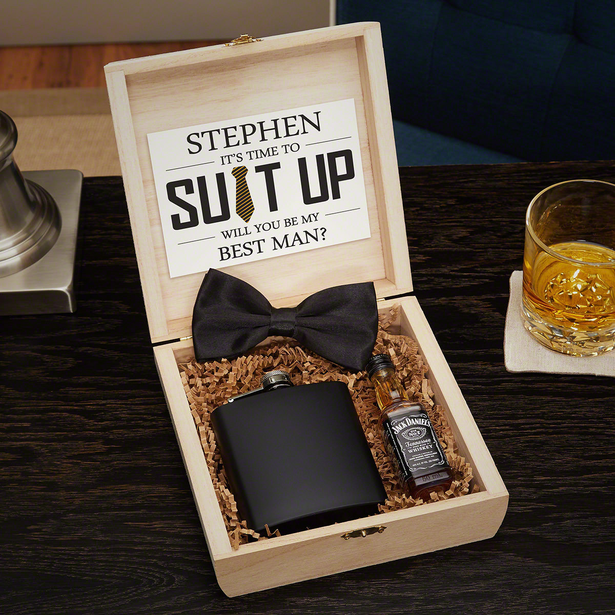 Wedding Party Gift Ideas For Guys
 Personalized Groomsmen Gifts and Wooden Crate Set