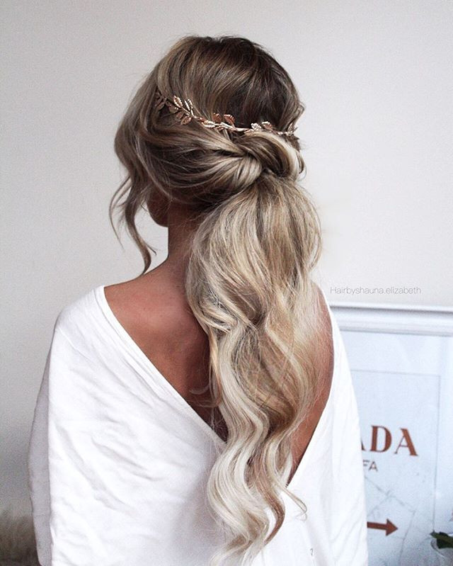 Wedding Ponytail Hairstyle
 Low textured pony …
