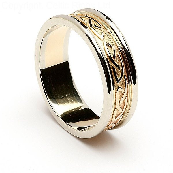 Wedding Rings.com
 Embossed Celtic Knot Ring with Trim