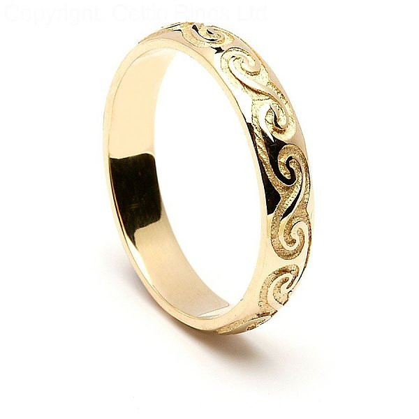 Wedding Rings.com
 Celtic Spiral Wedding Band