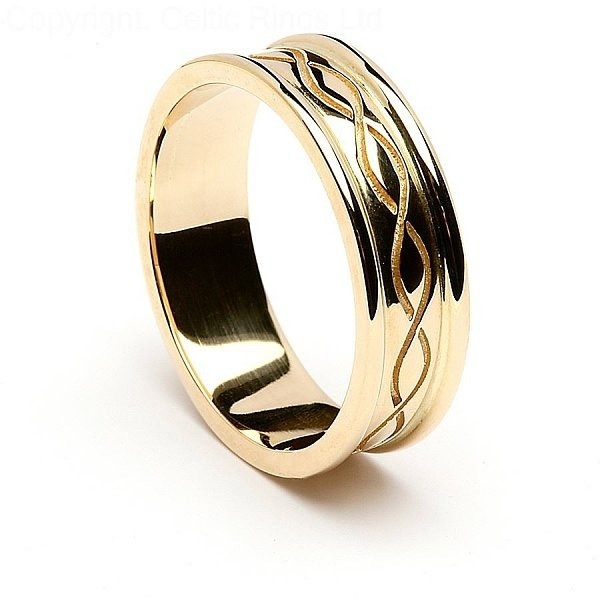 Wedding Rings.com
 Engraved Spiral Ring with Trim