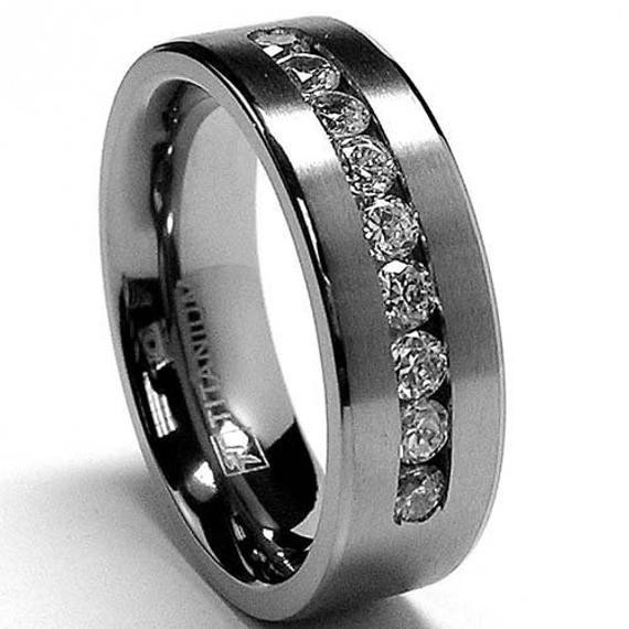 Wedding Rings Men
 8MM Titanium Wedding Band Mens Wedding Ring Womens by