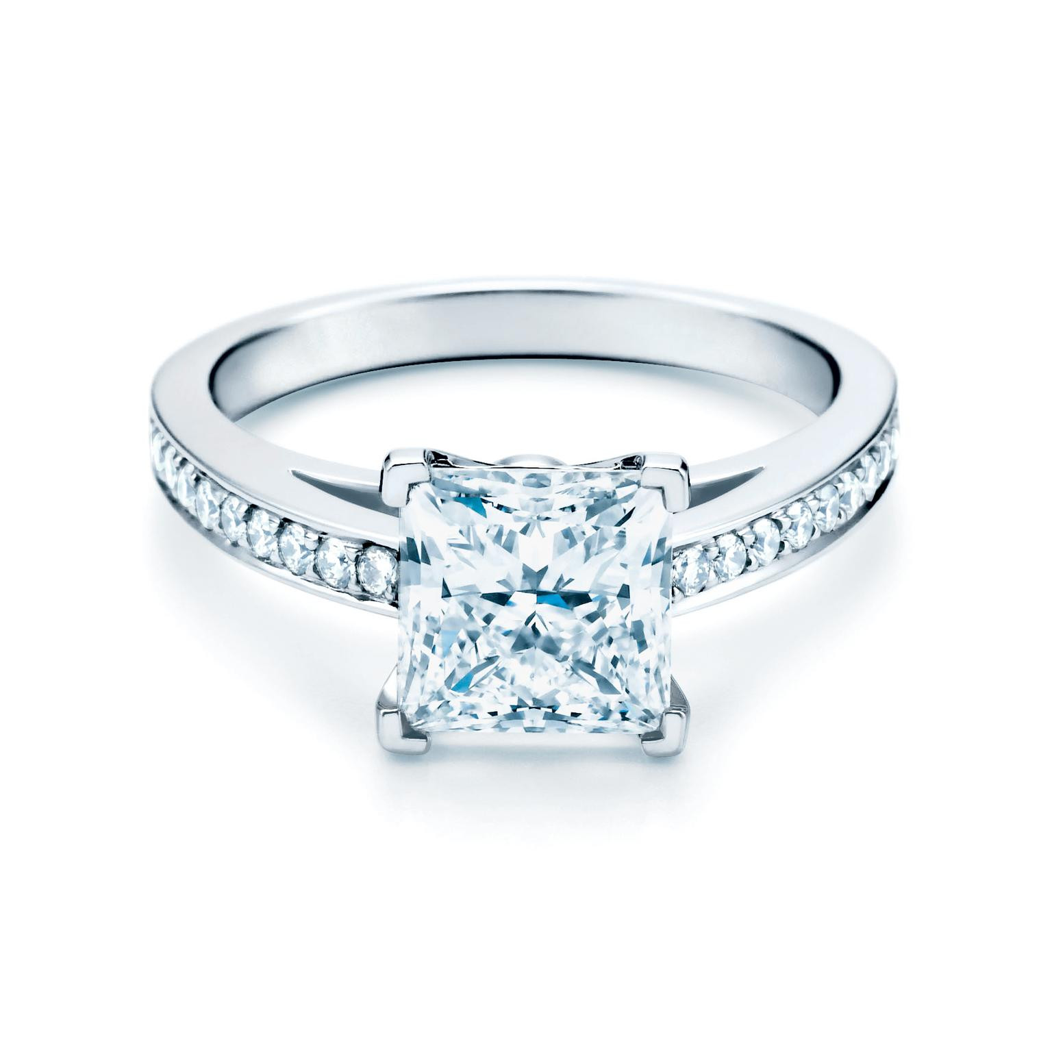 Wedding Rings Tiffany
 Grace princess cut diamond engagement ring