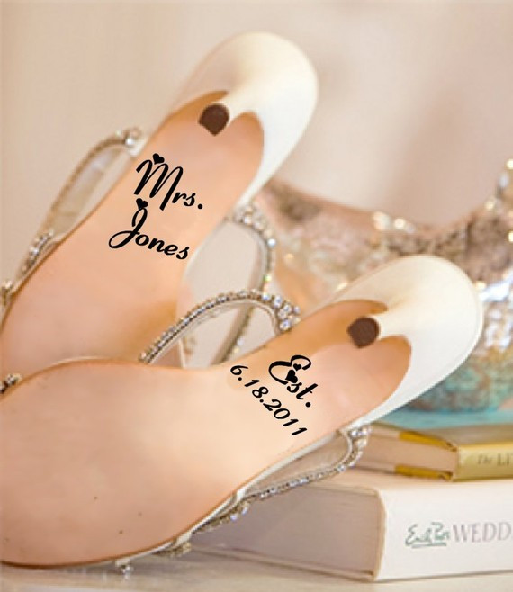 Wedding Shoe Decals
 Wedding Shoe Decals & Messages Soles BUY or DIY