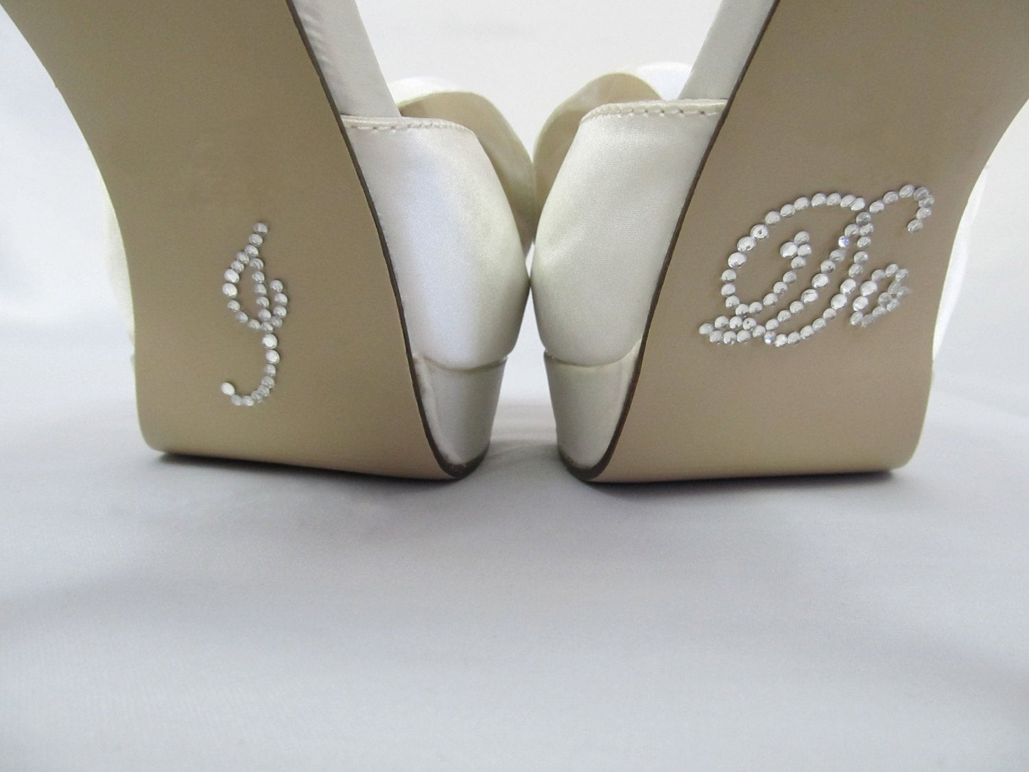 Wedding Shoe Decals
 Clear Rhinestone I Do Wedding Shoe Stickers by