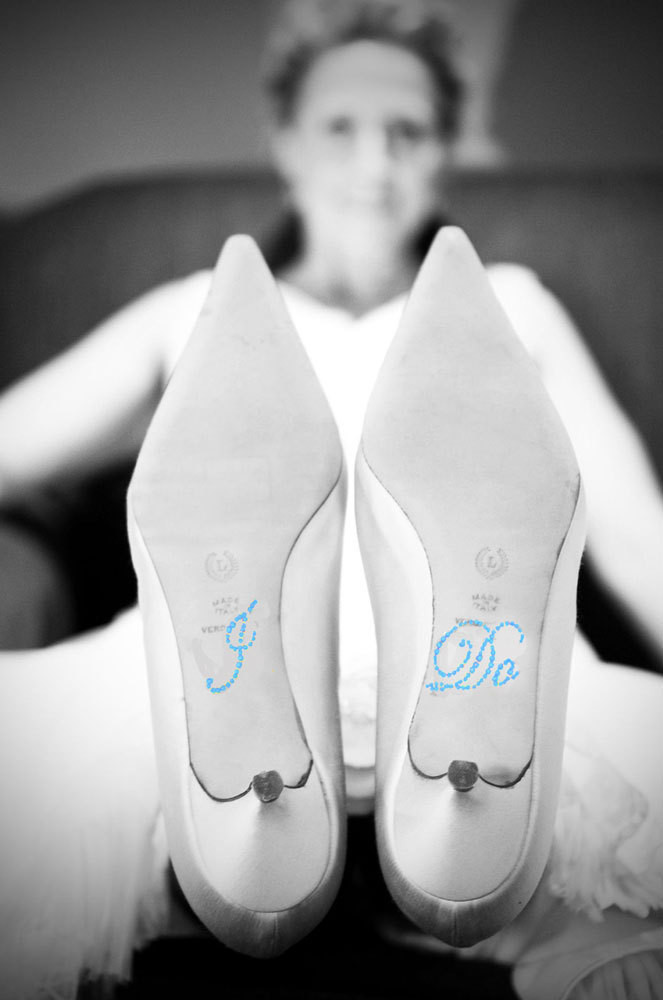 Wedding Shoe Decals
 Crystal I DO Wedding Shoe Stickers in Blue