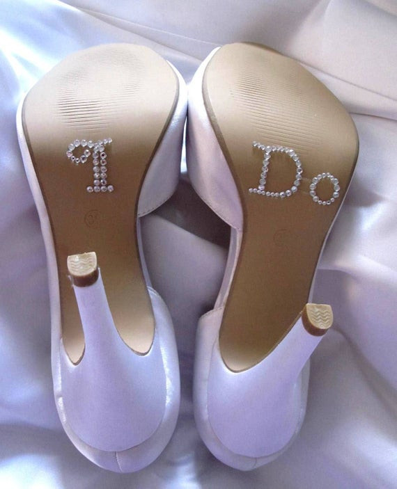 Wedding Shoe Decals
 Free USA shipping I Do Shoe Stickers for Bridal by