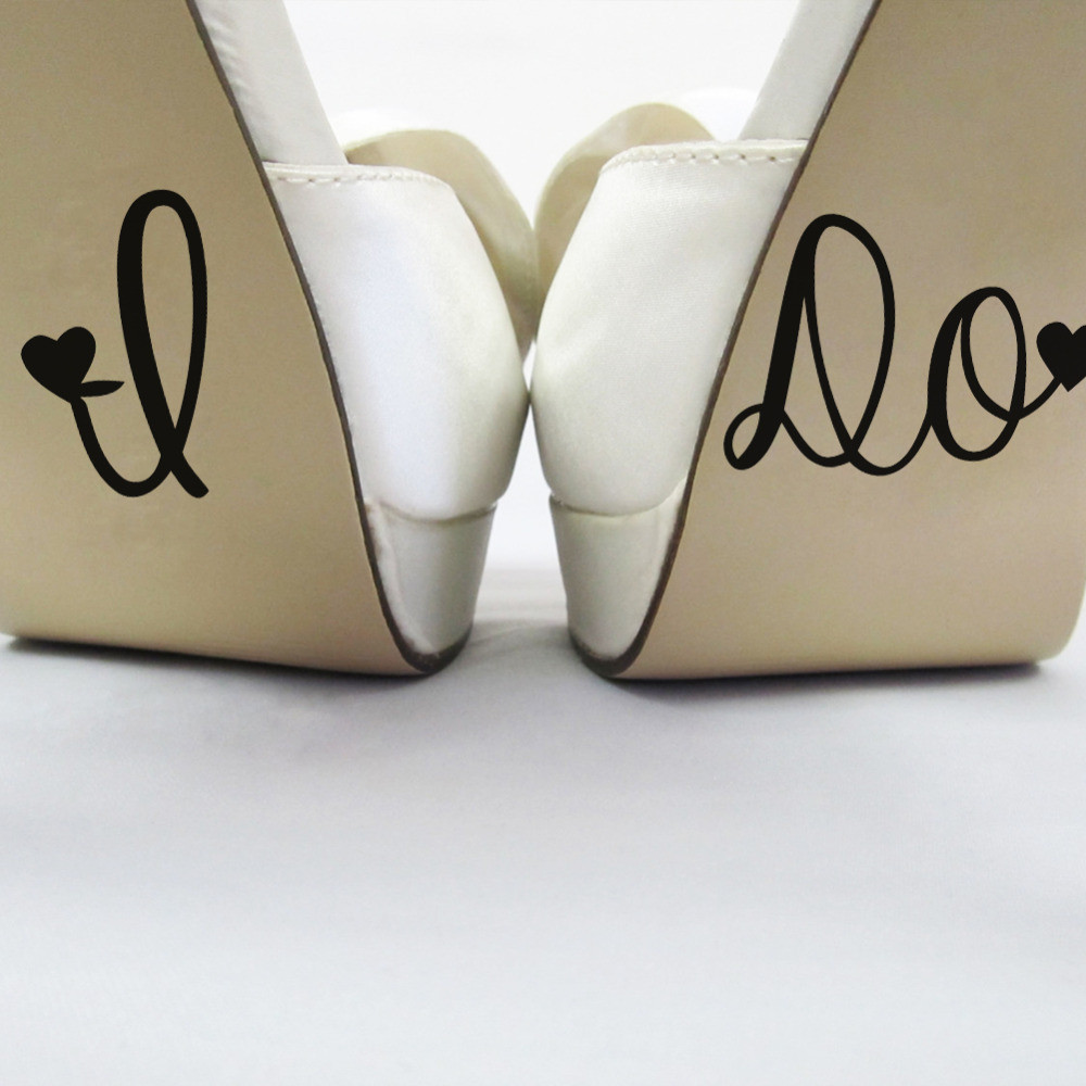 Wedding Shoe Decals
 I Do Shoe Sticker Bridal Party Gifts