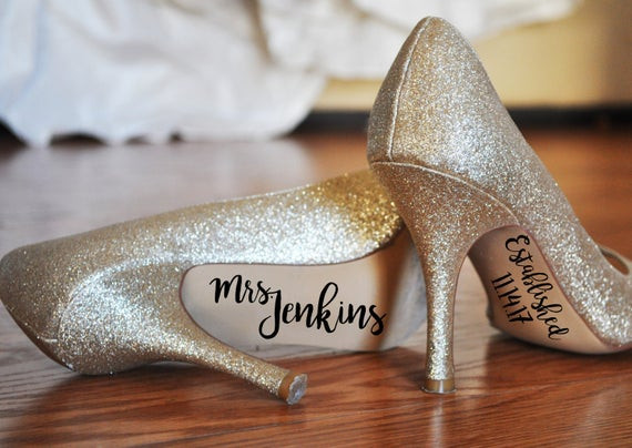 Wedding Shoe Decals
 Wedding Shoes Decal Personalized Wedding Shoes Sticker