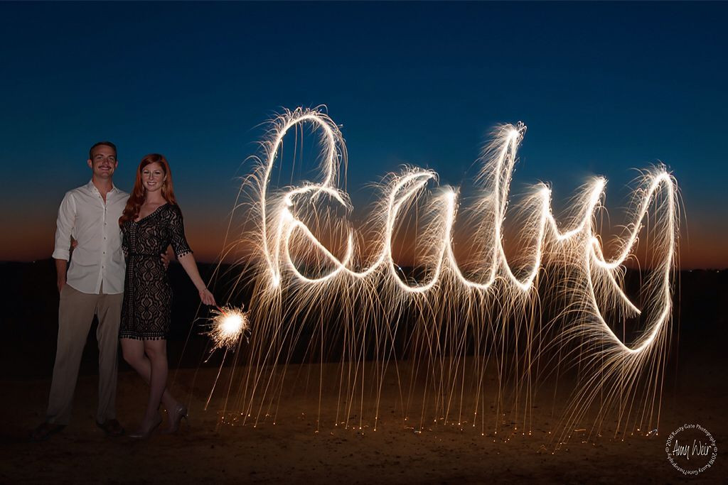 Wedding Sparklers Phoenix
 4th of July baby announcement Sparkler photography We