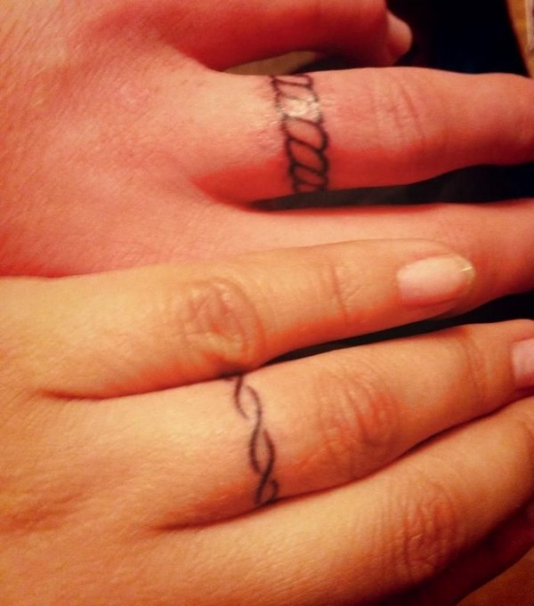 Wedding Tattoo Rings
 148 Sweet Wedding Ring Tattoos