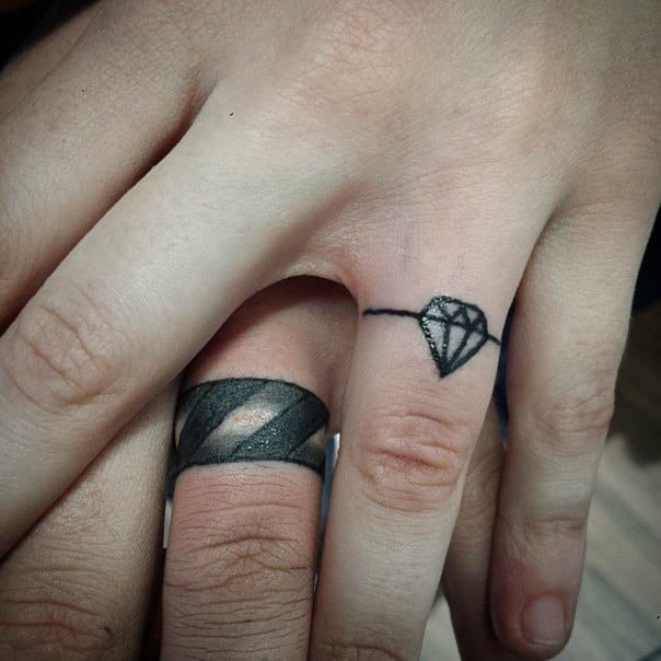 Wedding Tattoo Rings
 Wedding Ring Tattoos for Men Ideas and Inspiration for Guys