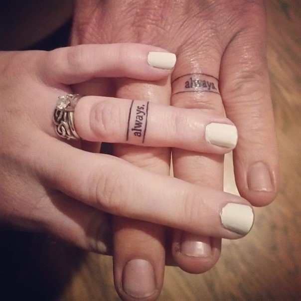 Wedding Tattoo Rings
 50 Cool Wedding Ring Tattoos To Express Their Undying Love