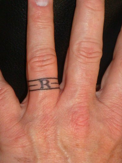 Wedding Tattoo Rings
 40 The Best Wedding Ring Tattoo Designs