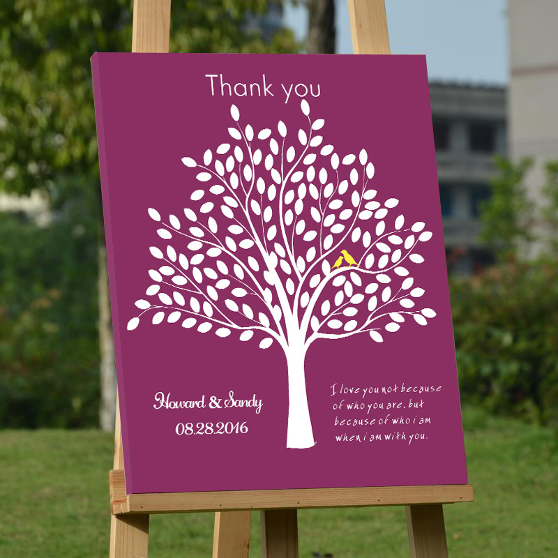 Wedding Tree Guest Book DIY
 Canvas Painting Wedding Tree DIY Love Wedding Signature