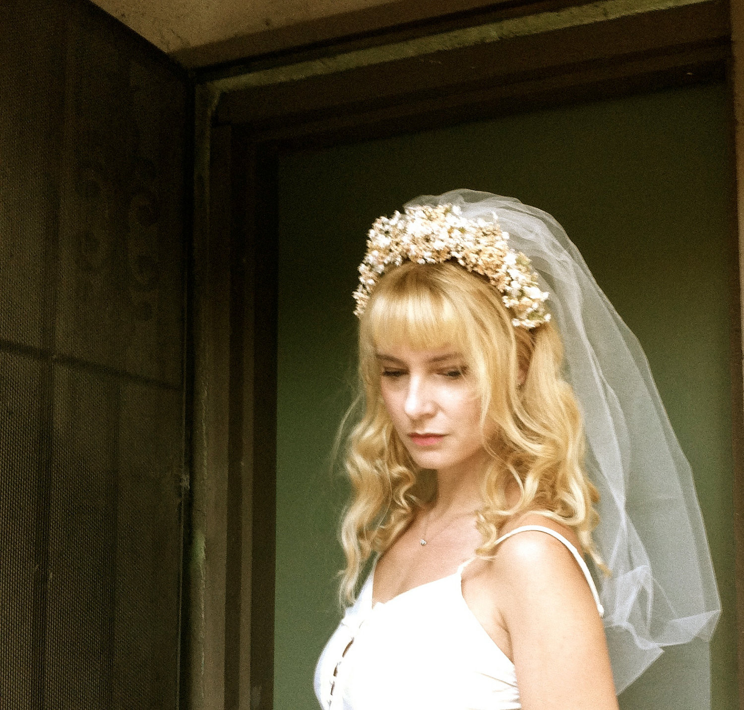 Wedding Veils And Headbands
 Wedding veil flower headband crown tiara garden by MomoRadRose