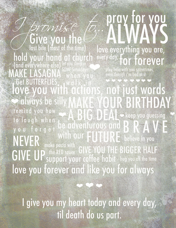 Wedding Vow Inspiration
 A little lovely Vow Inspiration