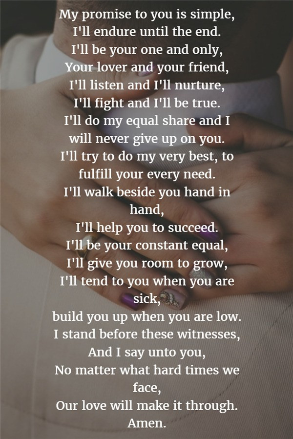 Wedding Vows To Him
 22 Examples About How to Write Personalized Wedding Vows