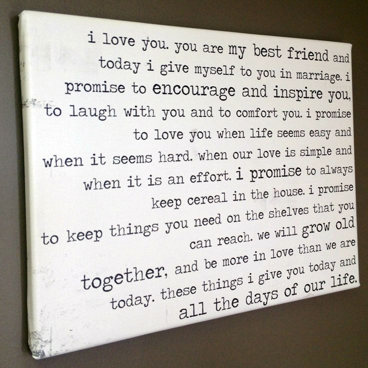 Wedding Vows To Him
 51 best images about Handmade t for parents or