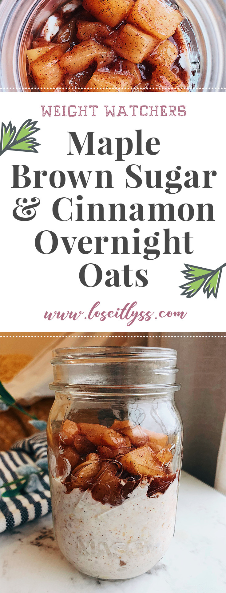 Weight Watchers Overnight Oats
 Weight Watchers Overnight Oats w Maple Syrup & Brown