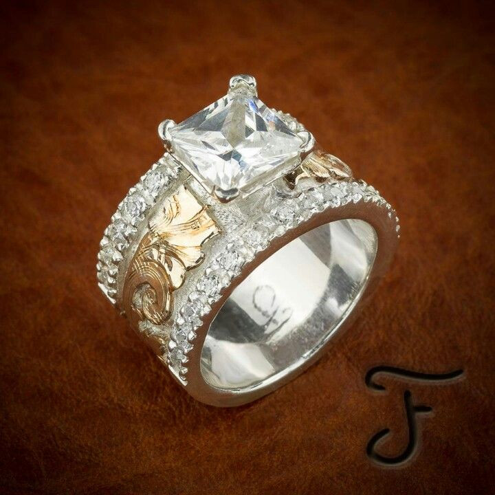 Western Wedding Rings
 14 best Custom Engraved Gold Rings images on Pinterest