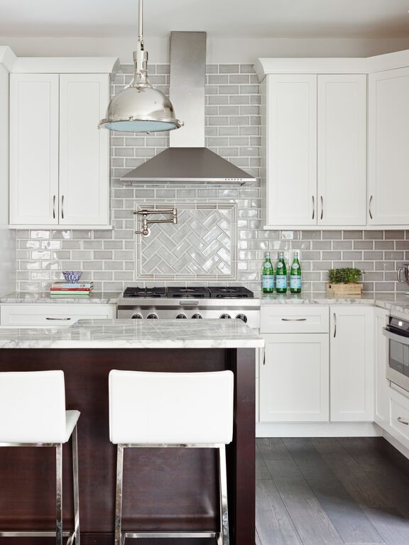 White And Gray Kitchen
 Stephanie Kraus Designs Older House Renovation Before and
