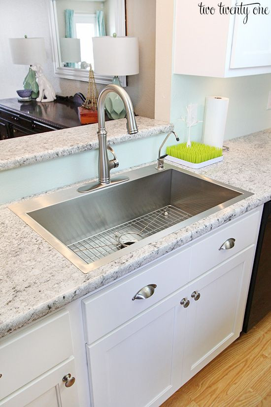 White Drop In Kitchen Sinks
 Beautiful Interior White Drop In Kitchen Sink Remodel with