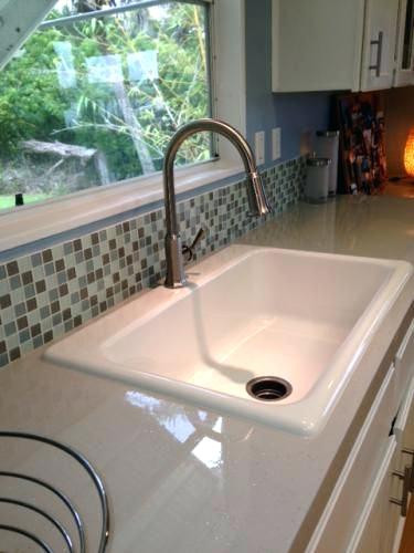 White Drop In Kitchen Sinks
 Beautiful Interior White Drop In Kitchen Sink Remodel with