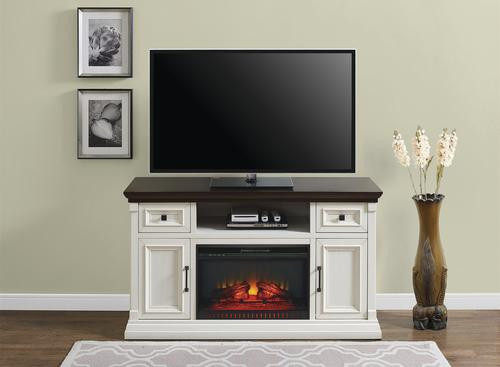 White Electric Fireplace Entertainment Center
 Whalen 59" Avendale Electric Fireplace Entertainment