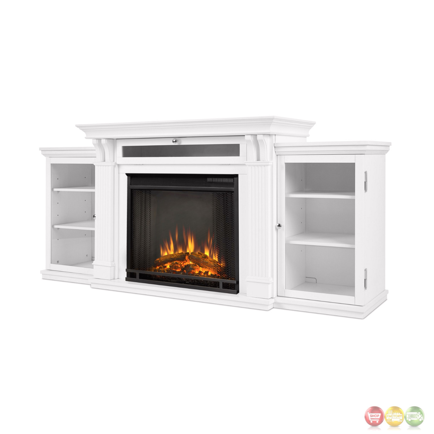 White Electric Fireplace Entertainment Center
 Calie Entertainment Center Electric Led Heater Fireplace