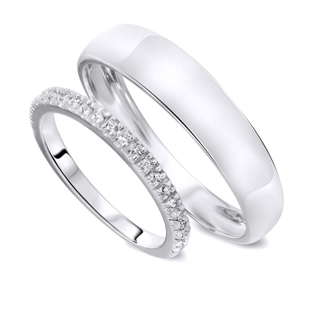 Best 25 White  Gold  Wedding  Ring  Sets His  and Hers  Home 