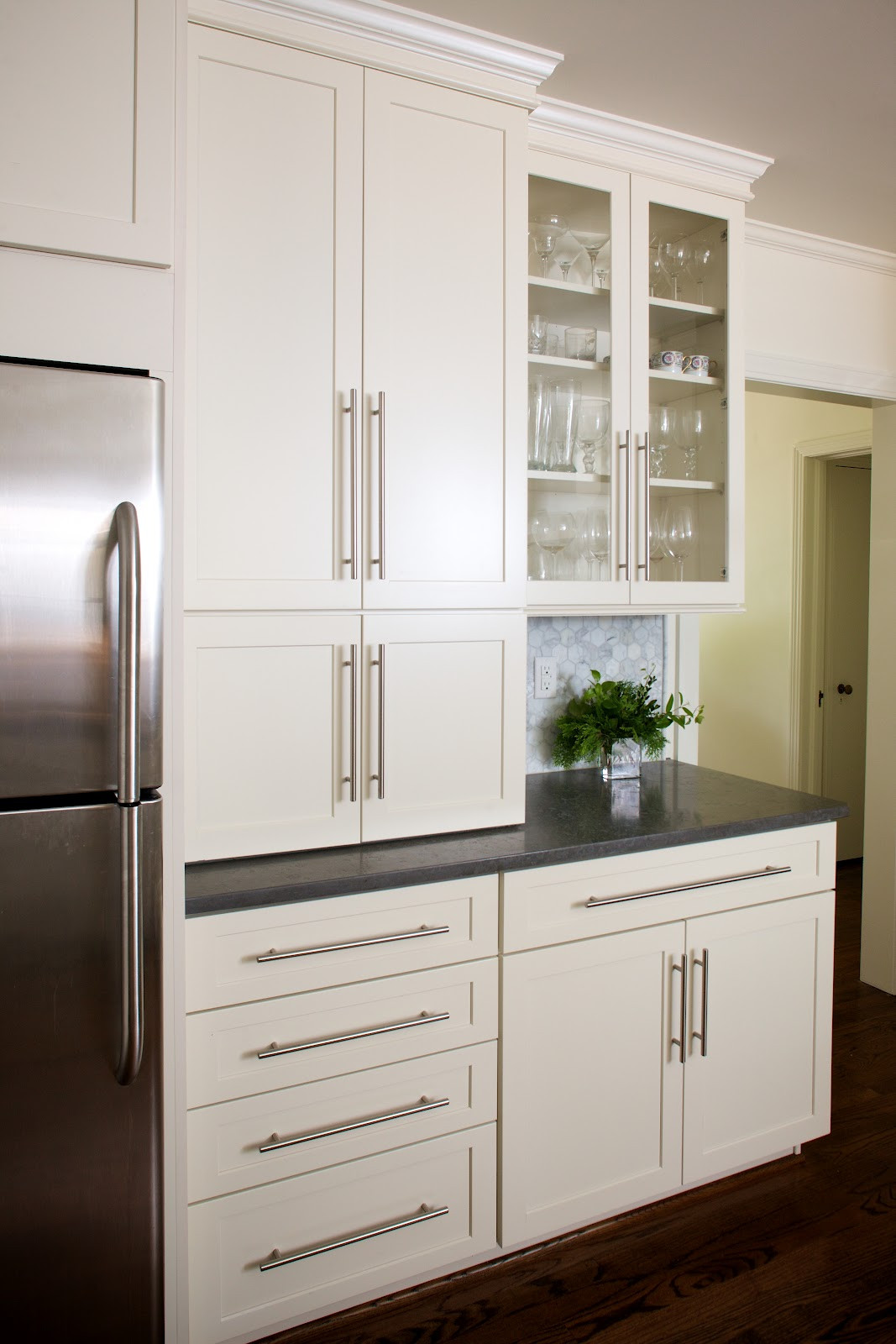 White Kitchen Cabinet Handles
 Haven and Home Client Kitchen