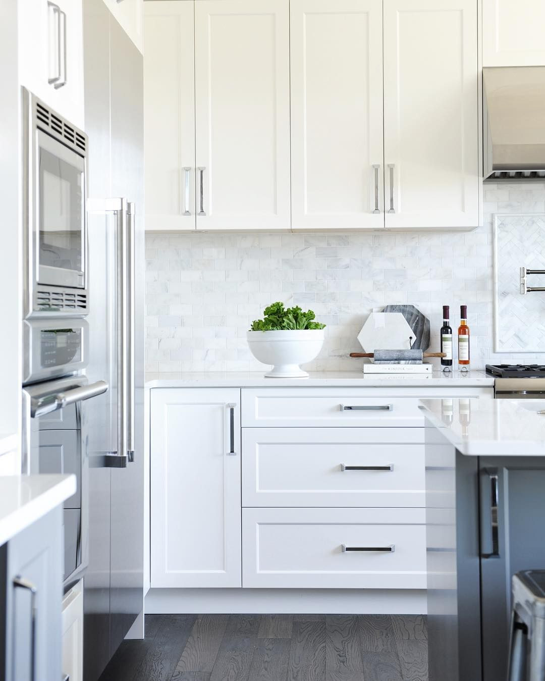 White Kitchen Cabinet Handles
 Amanda Evans on Instagram “I love this kitchen White