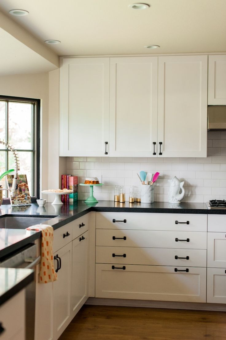 White Kitchen Cabinet Handles
 Caitlin Wilson Home Tour Kitchens Pinterest