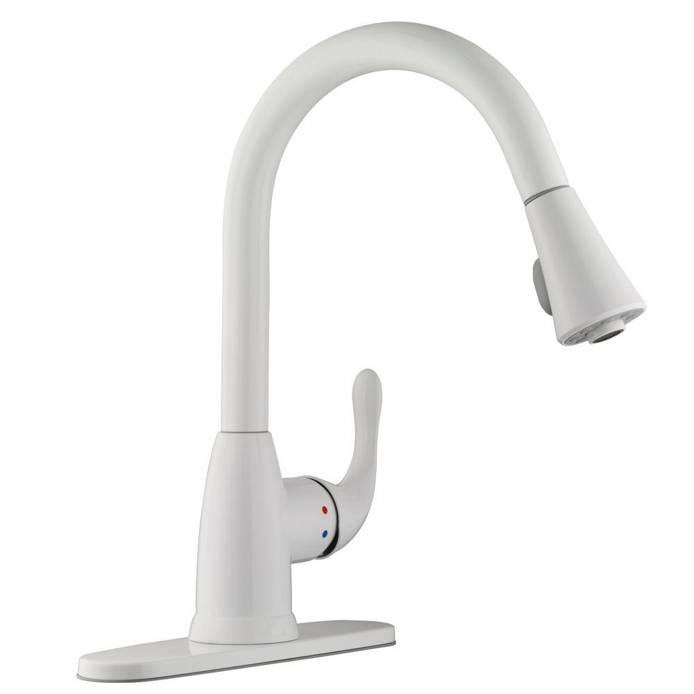 White Kitchen Faucets Best Of Glacier Bay Market Single Handle Pull Down Sprayer Kitchen Of White Kitchen Faucets 
