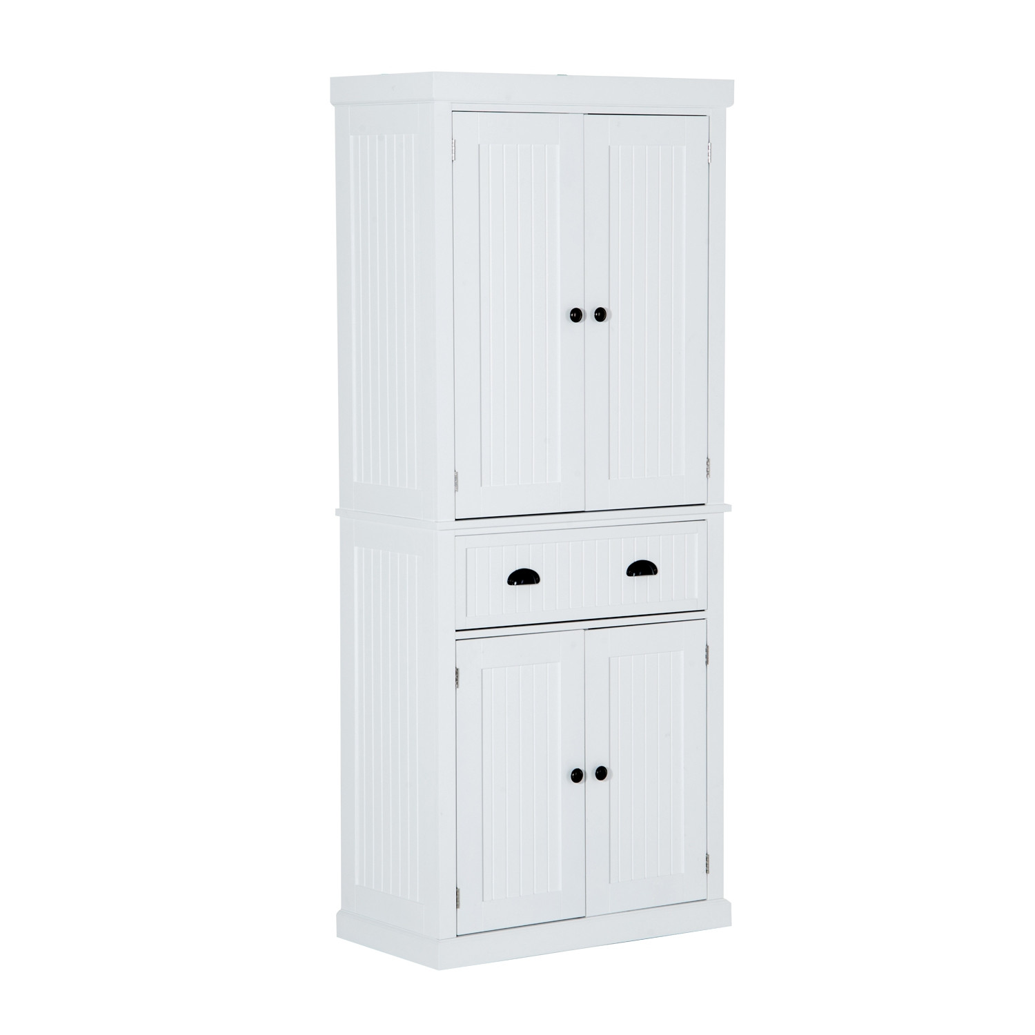 White Kitchen Pantry Free Standing
 Aosom Hom Free Standing Colonial Wood Storage
