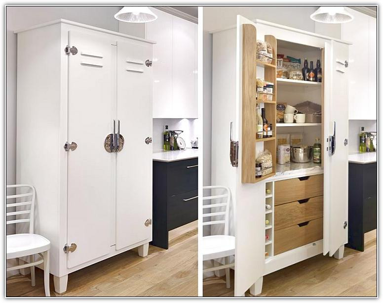 White Kitchen Pantry Free Standing
 Free Standing Pantry Cabinet