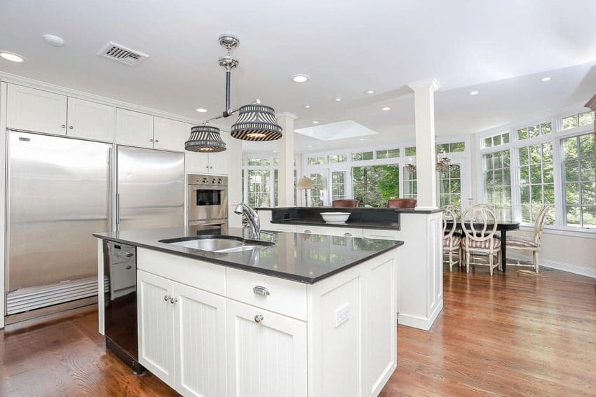 White Kitchen With Black Granite
 45 Luxurious Kitchens with White Cabinets Ultimate Guide